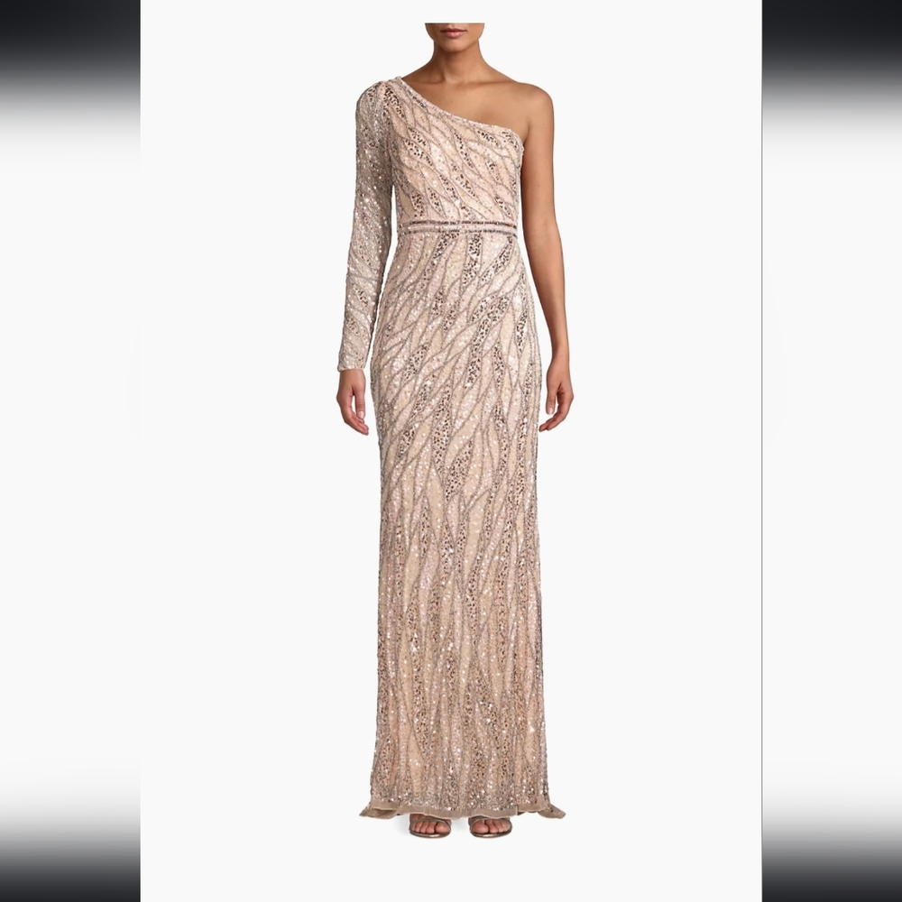 Mac Duggal One Shoulder Evening Gown